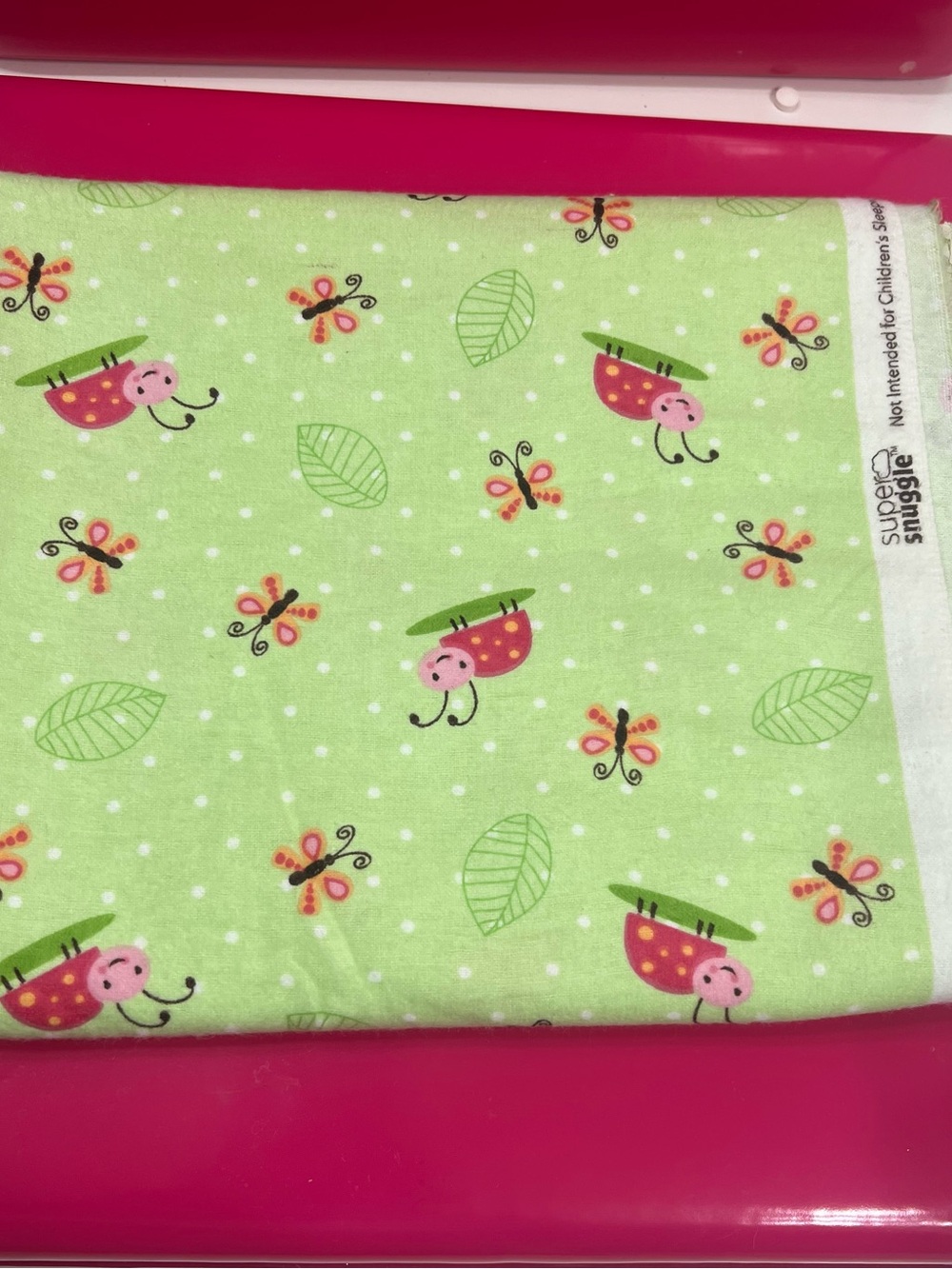 Jo-Ann Snuggle "Little Ladybug" 100% Cotton Flannel Fabric 1 yd - 43”